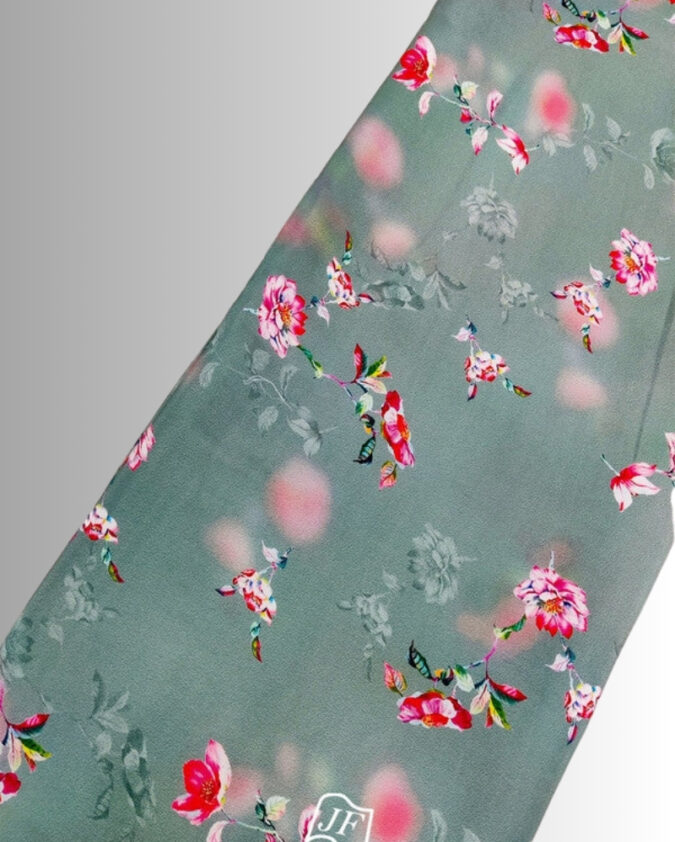 crape printed fabric
